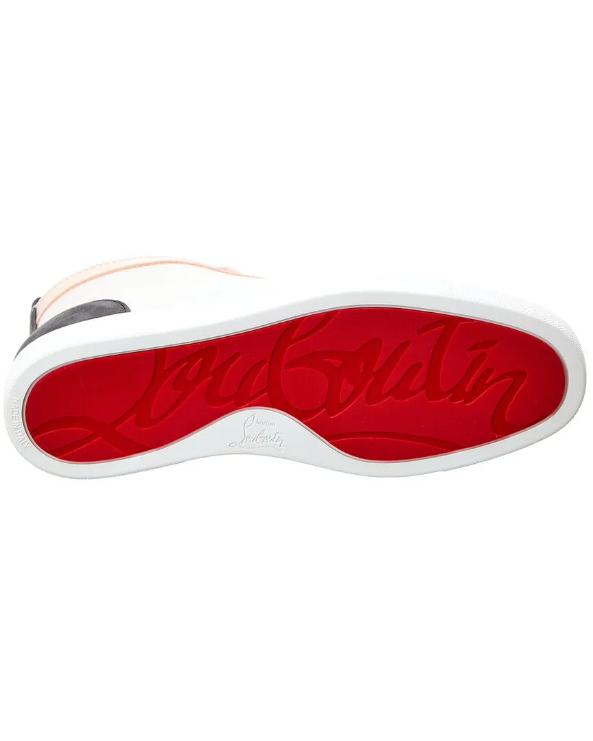 Christian Louboutin Leather & Suede High-Top Sneaker
