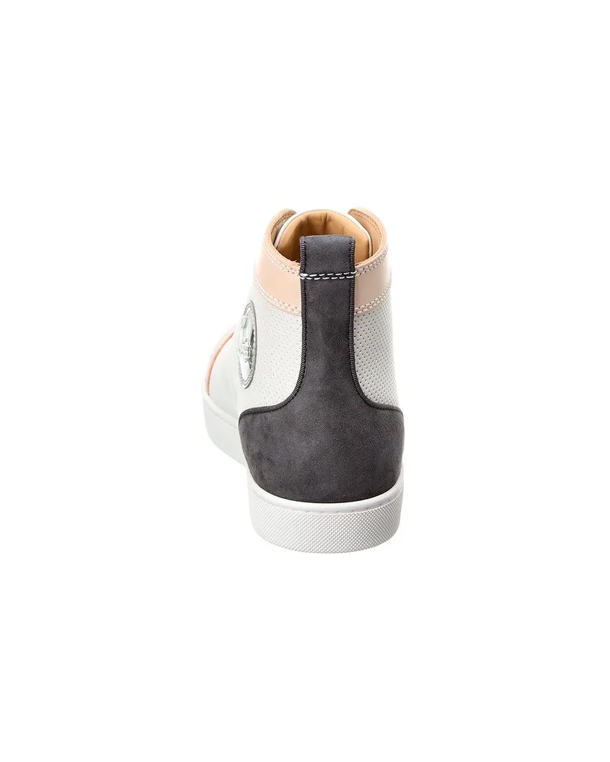 Christian Louboutin Leather & Suede High-Top Sneaker