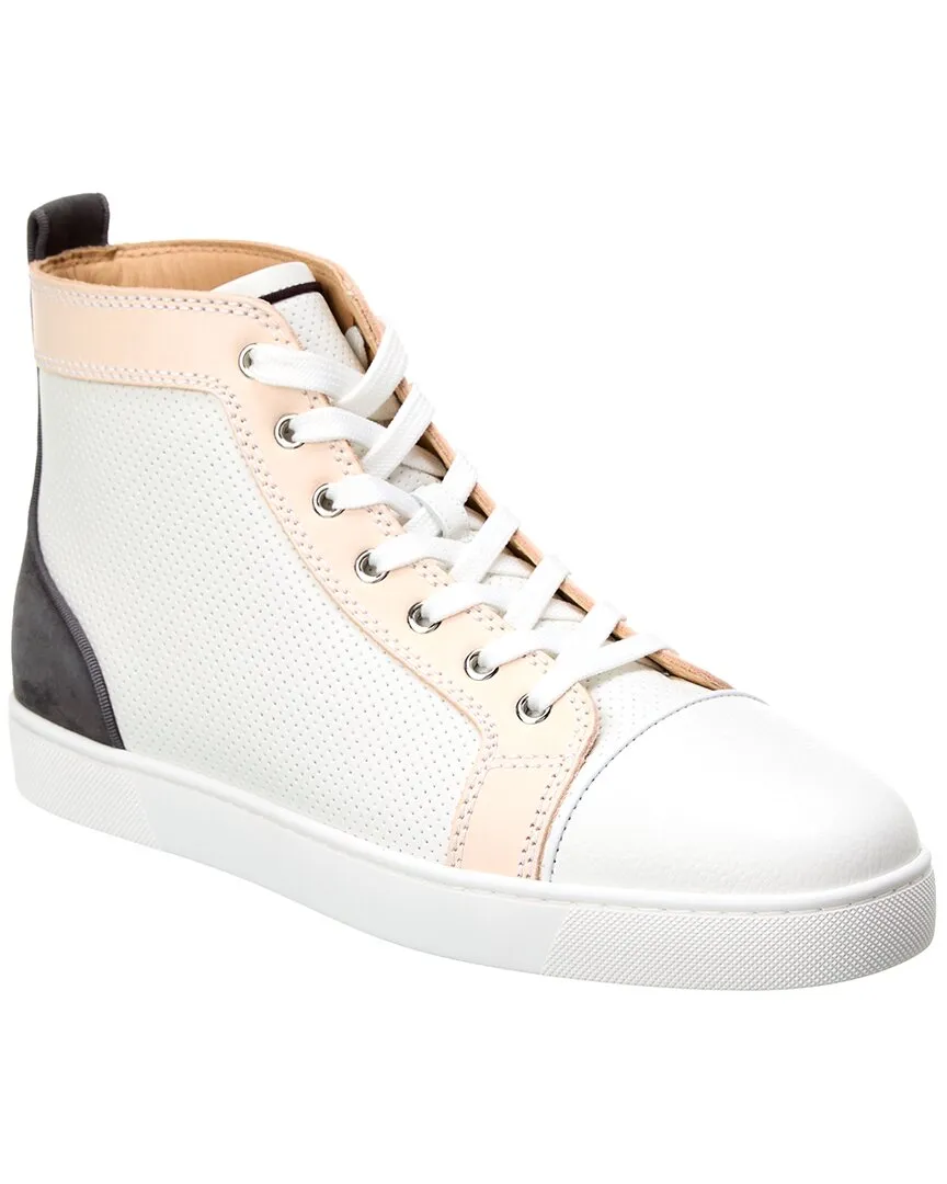 Christian Louboutin Leather & Suede High-Top Sneaker