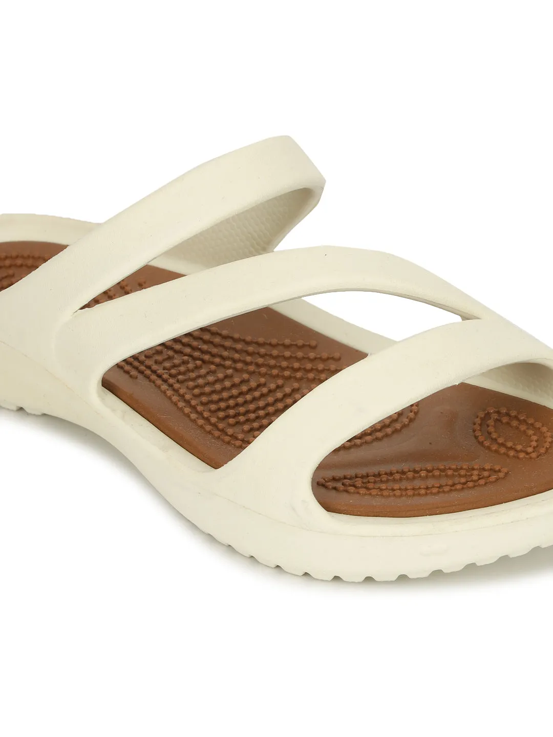 Cream Stylish Slip-On Flats For Women (TC-LFLAT1-CRM)