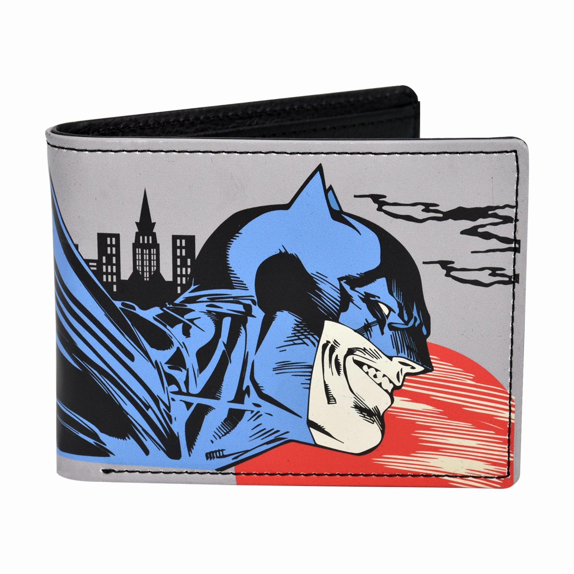 DC Comics Batman Face Print Bifold Wallet in a Decorative Tin Case, Multi ecco Shoes