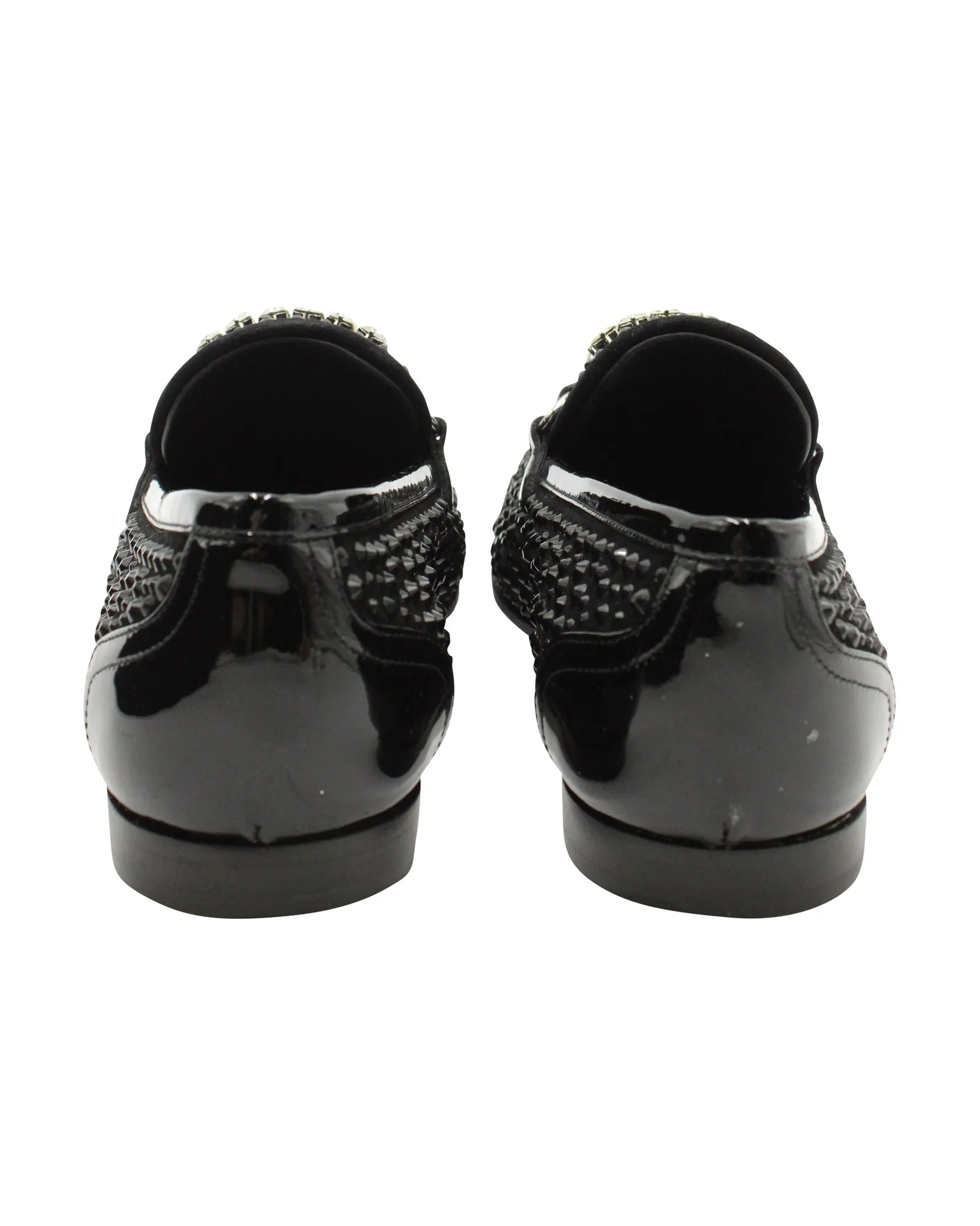 Giuseppe Zanotti Embellished Loafers in Black Suede
