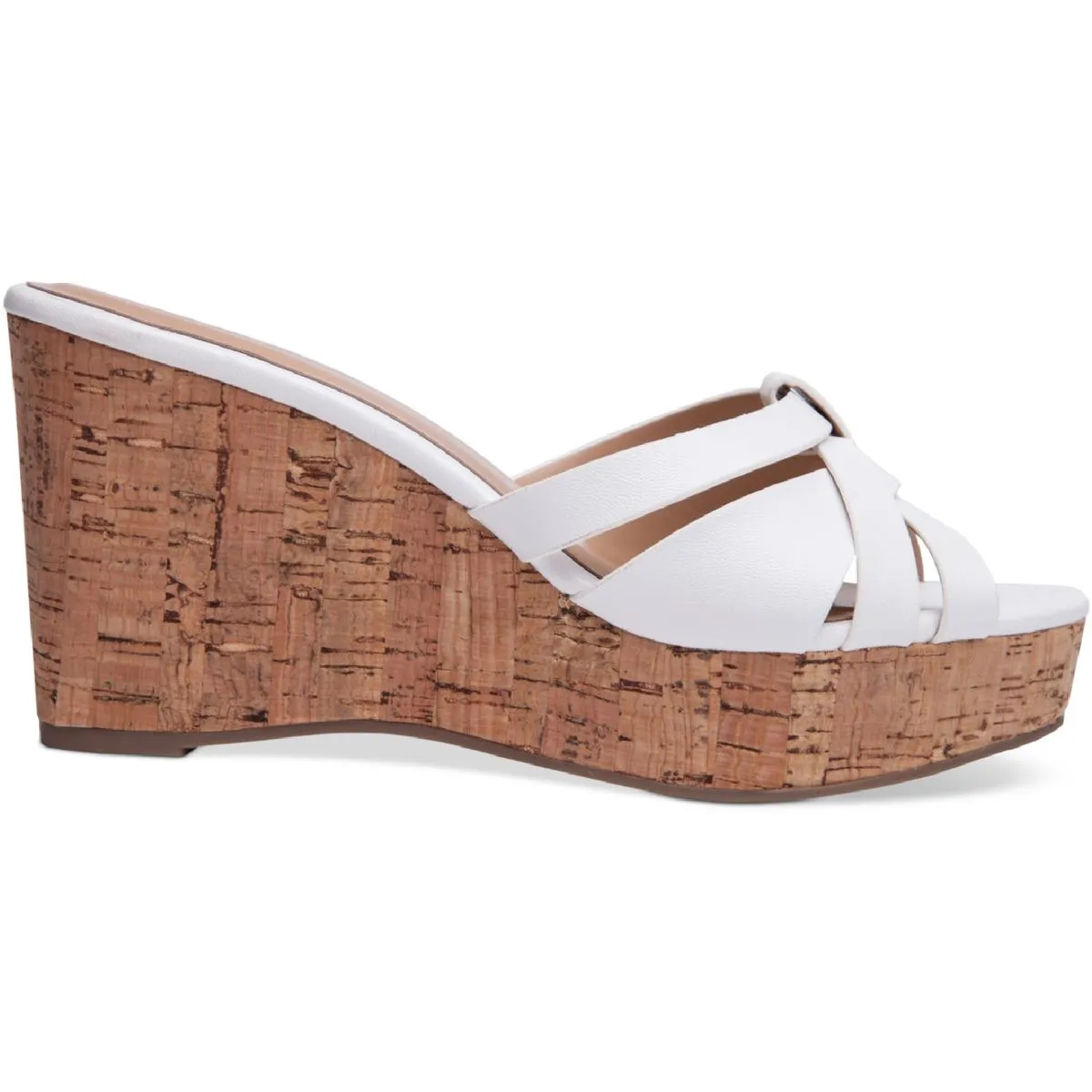 Jaylen Womens Faux Leather Platform Wedge Sandals