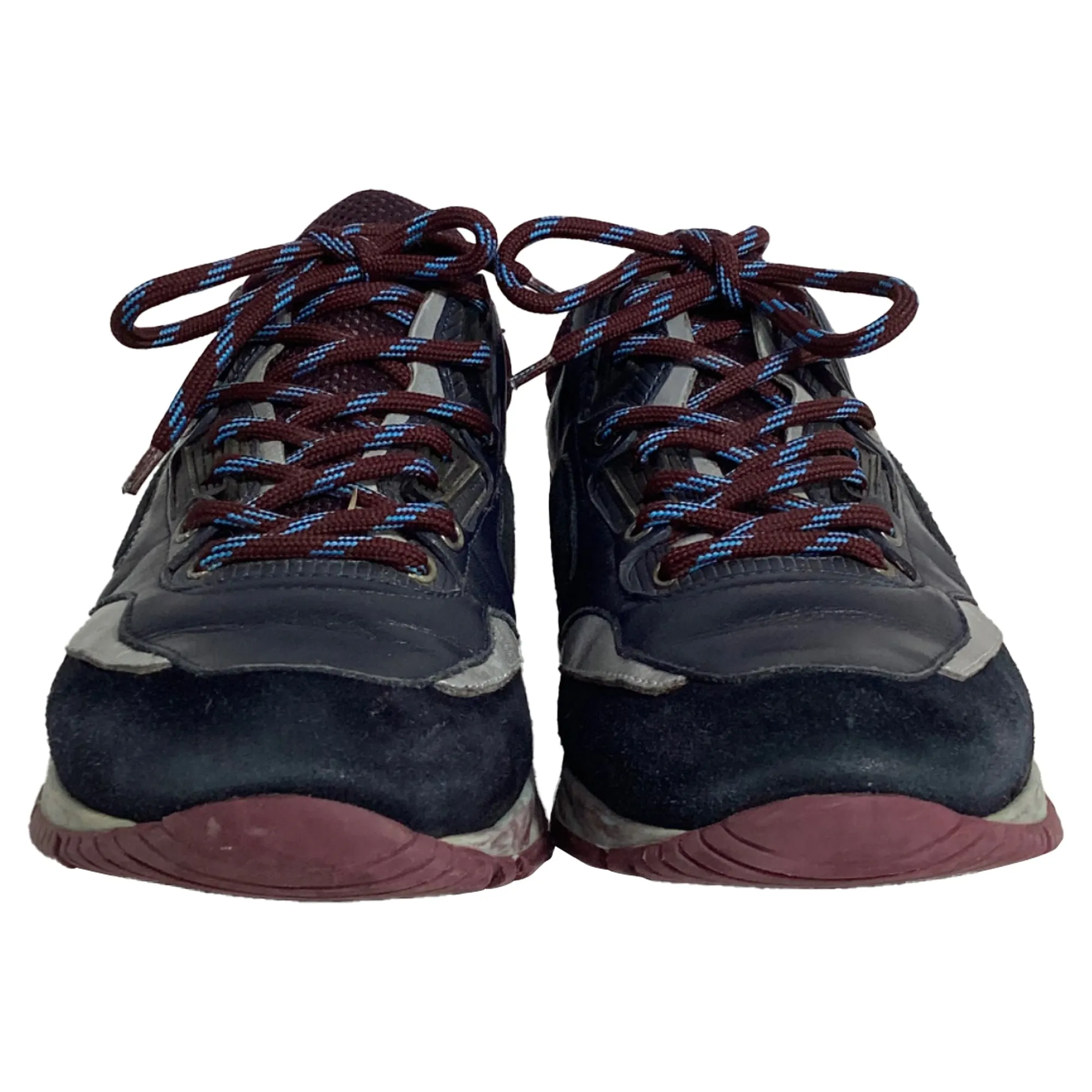 Lanvin Runners DS Sneakers in Blue Suede and Leather