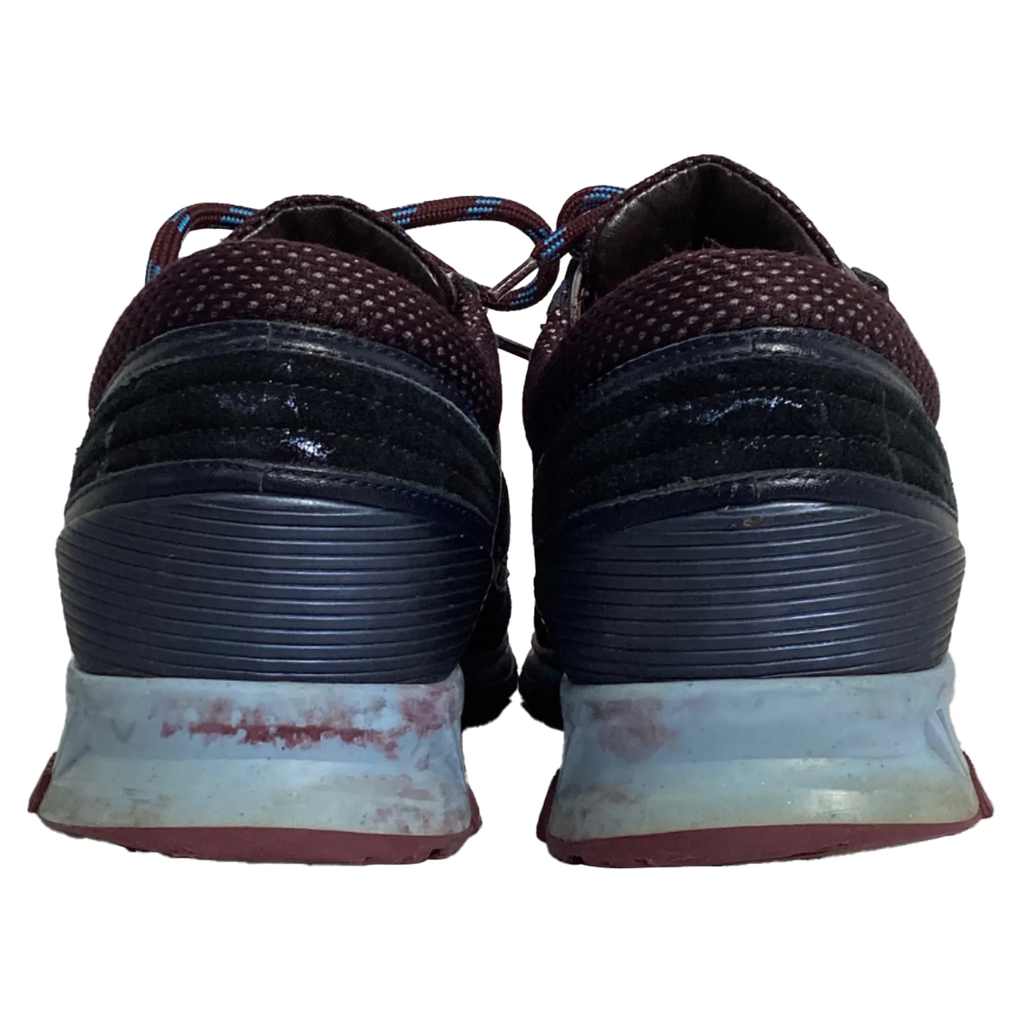Lanvin Runners DS Sneakers in Blue Suede and Leather