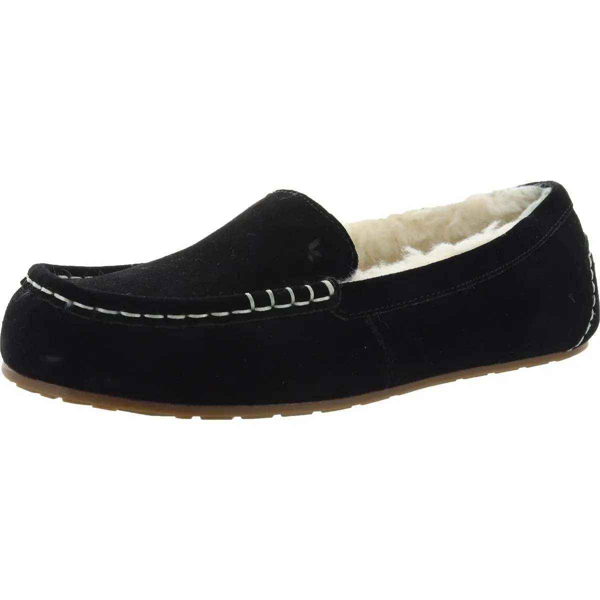 Lezly Womens Suede Slip On Loafers