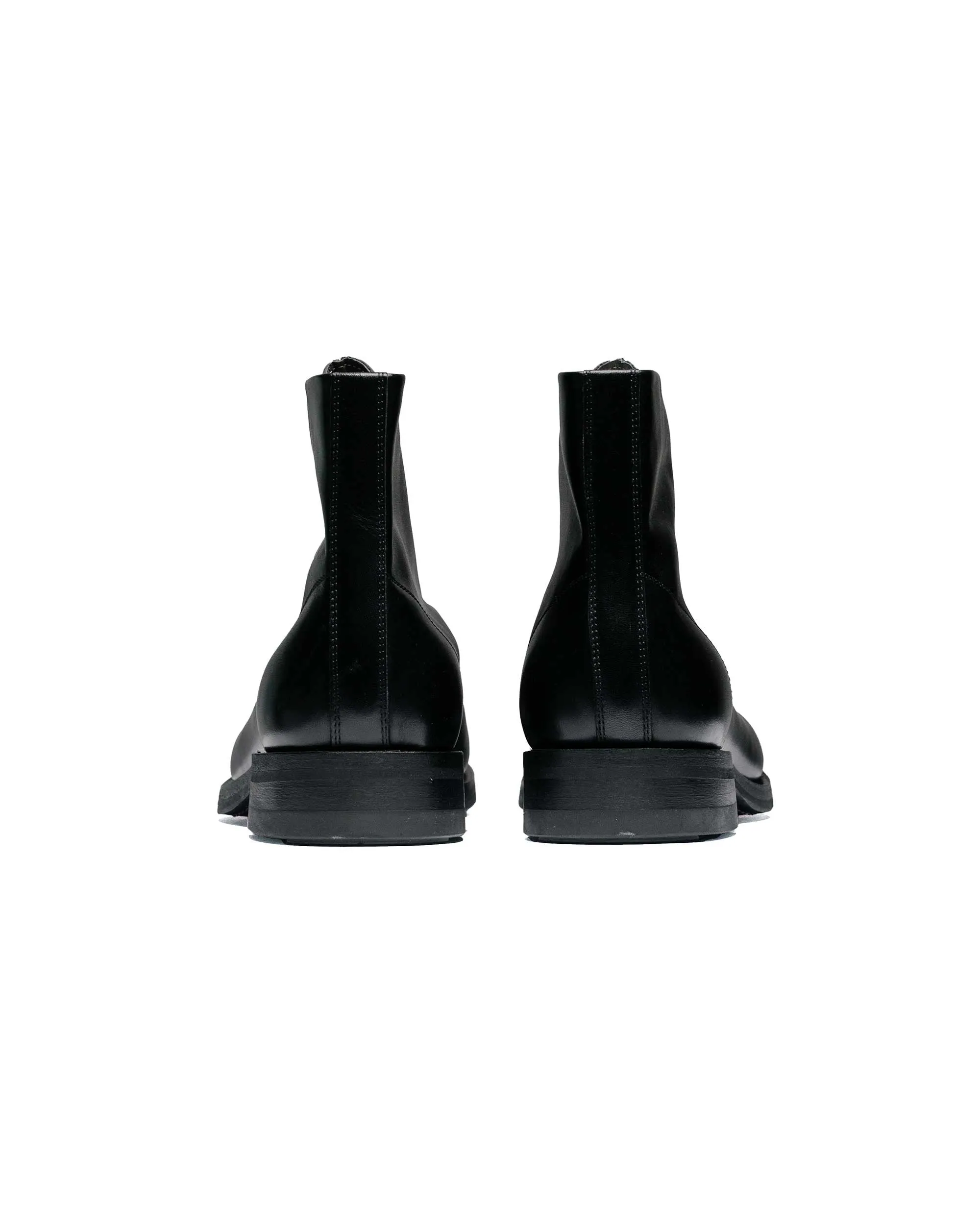 Phigvel Lady White Co. Aviator Zip Boots Calf Skin Black